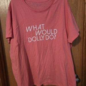 Salmon Color "What Would DOLLY do" Tshirt